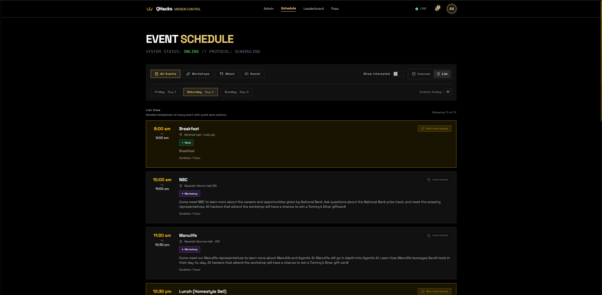 Dashboard workshops