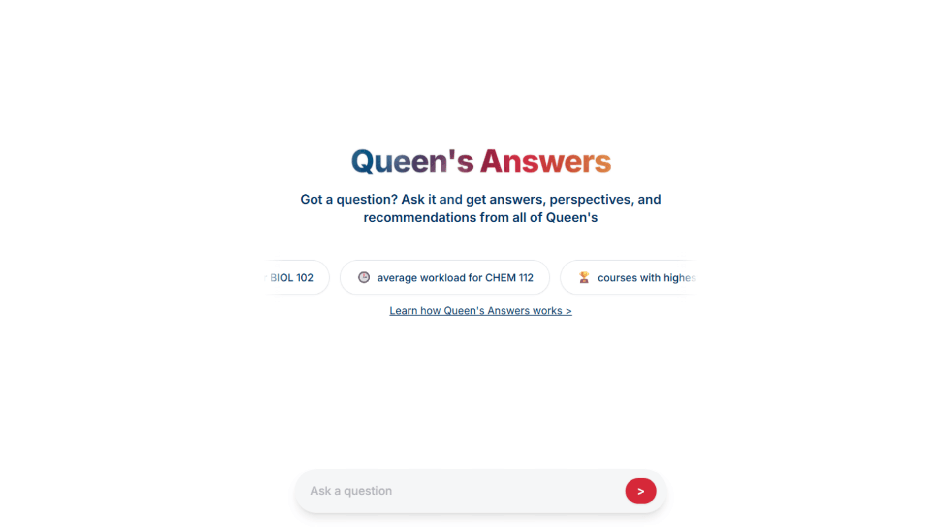 Queen's Answers AI chatbot